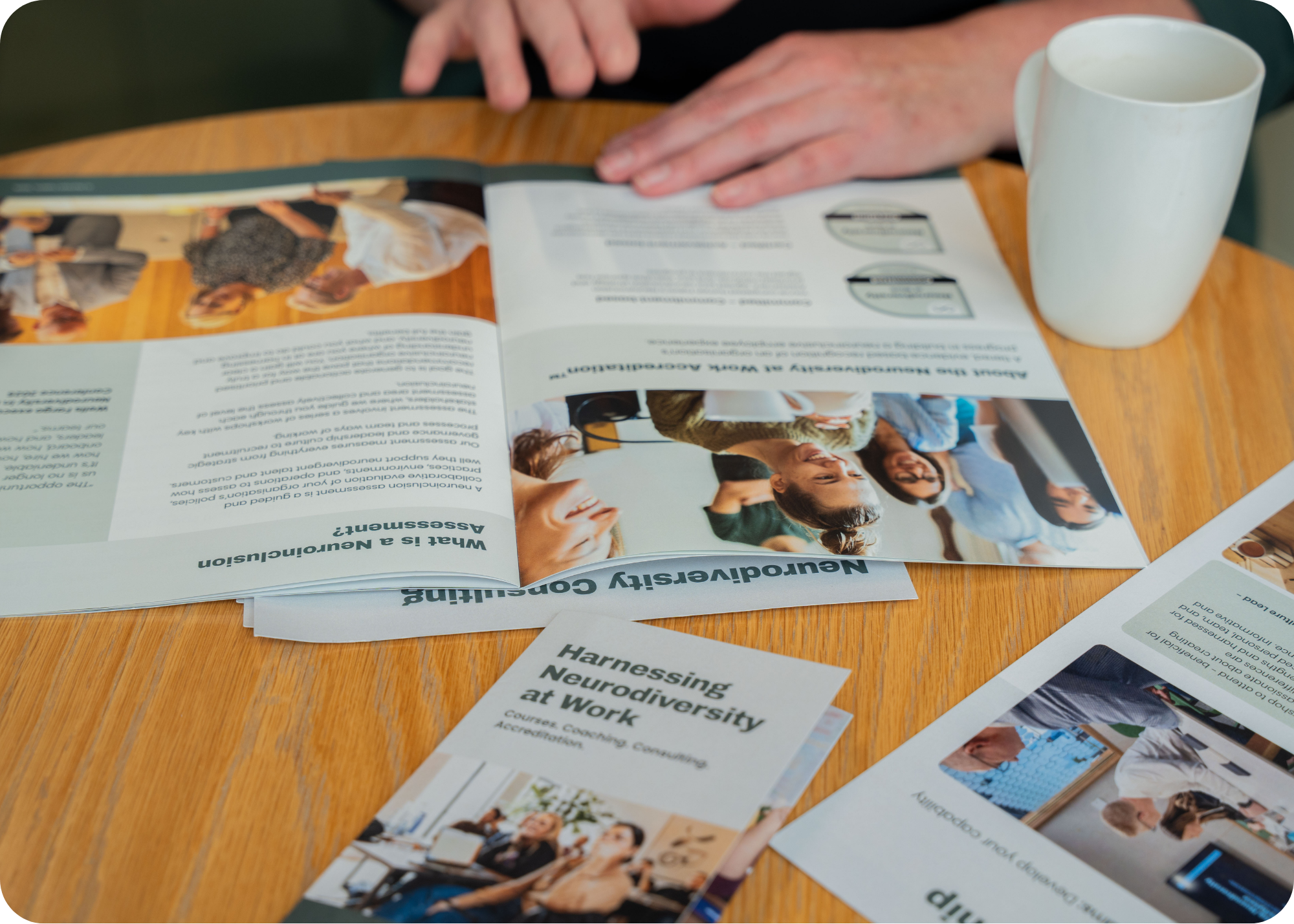 A photo of the neurodiversity at work accreditation brochure